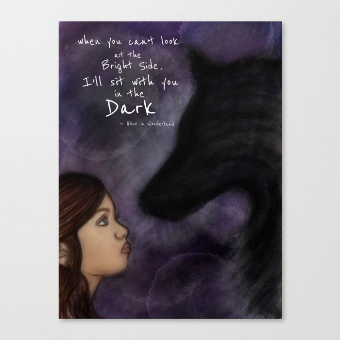 I'll sit with you in the dark Canvas Print