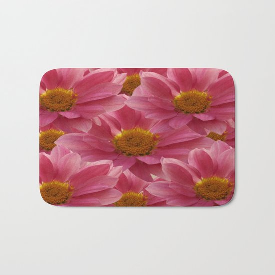 Pink Floral Bouquet Bath Mat