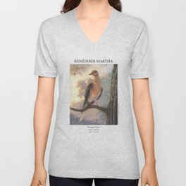 Passenger Pigeon - Martha Finds Her Flock  V Neck T Shirt