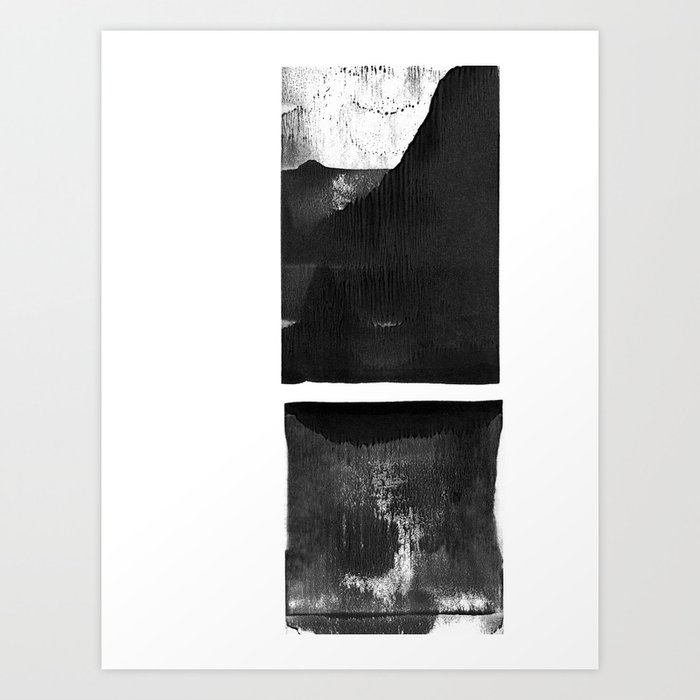 Black And White Minimalist Geometric Abstract Separation Art Print By Mininst Society6