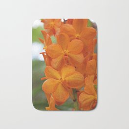 Orange Orchids Bath Mat | Orchid, Blossom, Flowers, Bloom, Michialeschneider, Photo, Orange, Nature 
