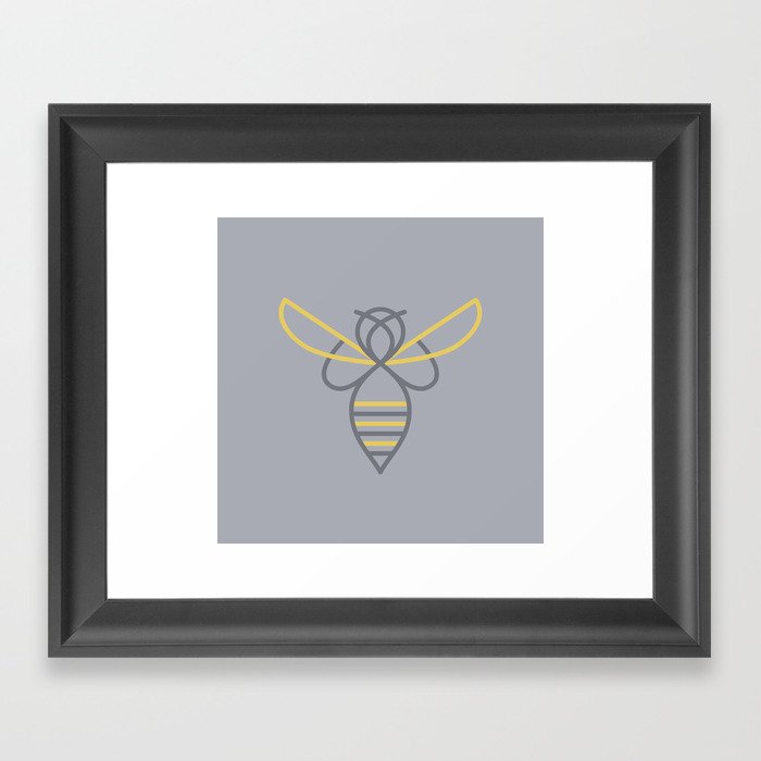 Simple Bee Framed Art Print