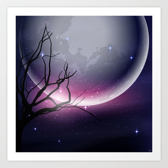 Face of the Moon Art Print