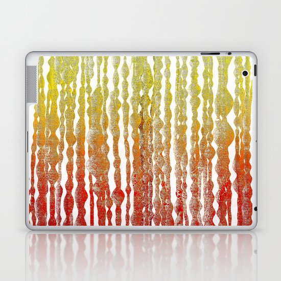 psychedelic stripes - red Laptop & iPad Skin