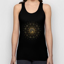 Steampunk Zodiac with Sun and Moon Tank Top