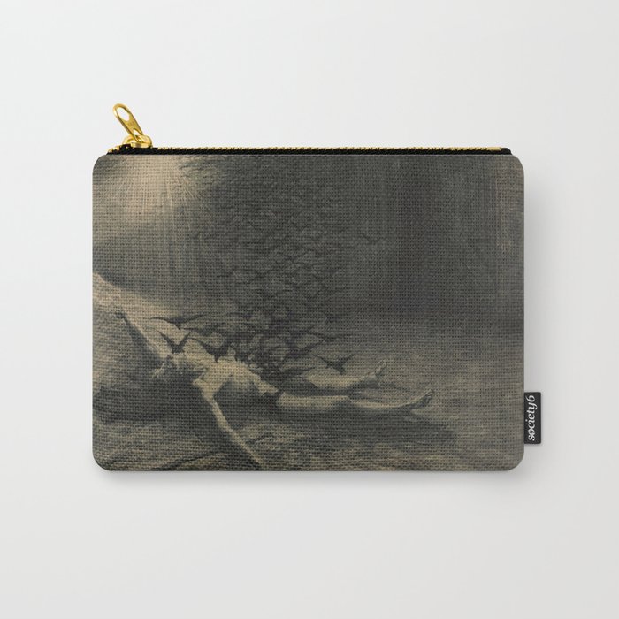 Jean Delville Painting Melancholia Crows Carry-All Pouch