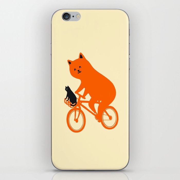 Happy go Lucky Cat 3R  ride to the moon iPhone Skin