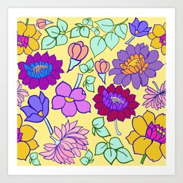 Tropical flowers Art Print