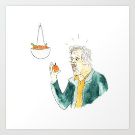 Gary Busey Eats a Peach Art Print