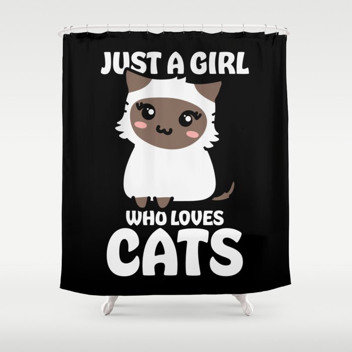 Just A Girl Who Loves Cats Shower Curtain