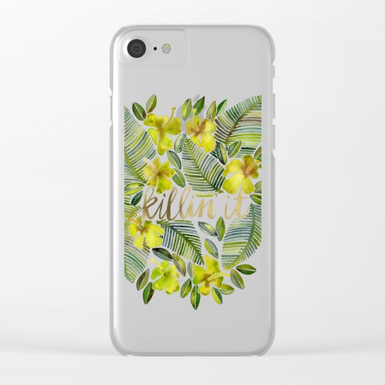 Killin' It – Tropical Yellow Clear iPhone Case