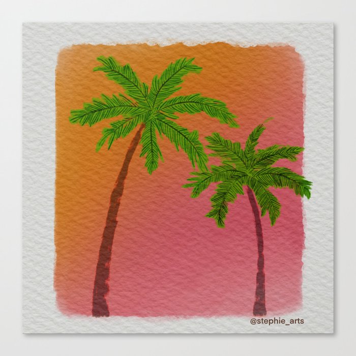 Palm trees Canvas Print