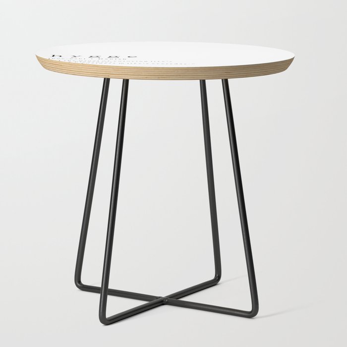 Hygge Minimalist Typography Definition Side Table