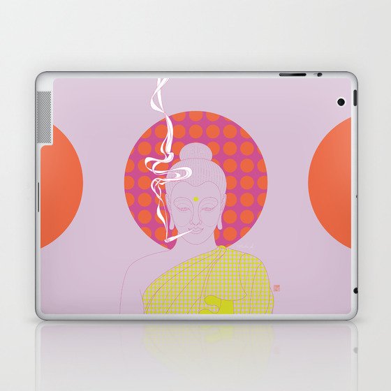 Buddha : Give Peace a Chance! (PopArtVersion) Laptop & iPad Skin