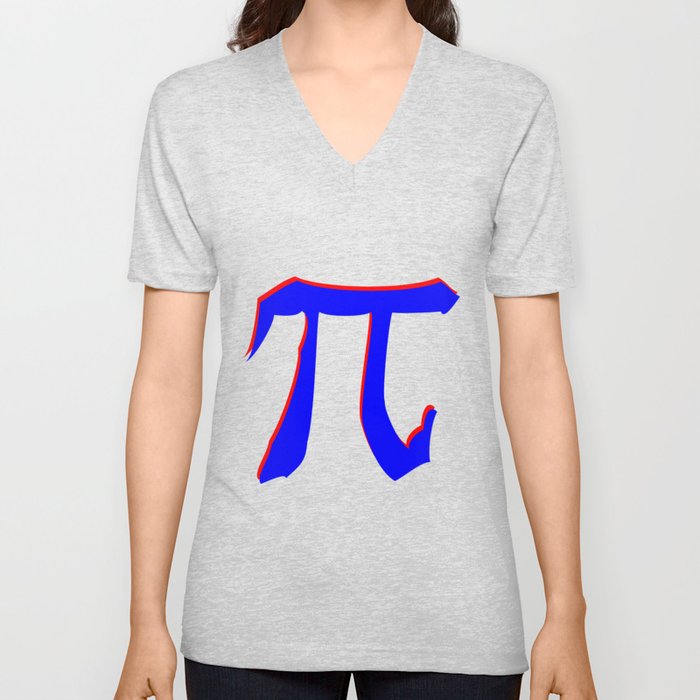 Constant Pi Symbol V Neck T Shirt