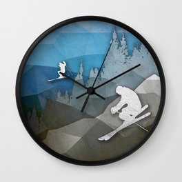 The Skiers Wall Clock