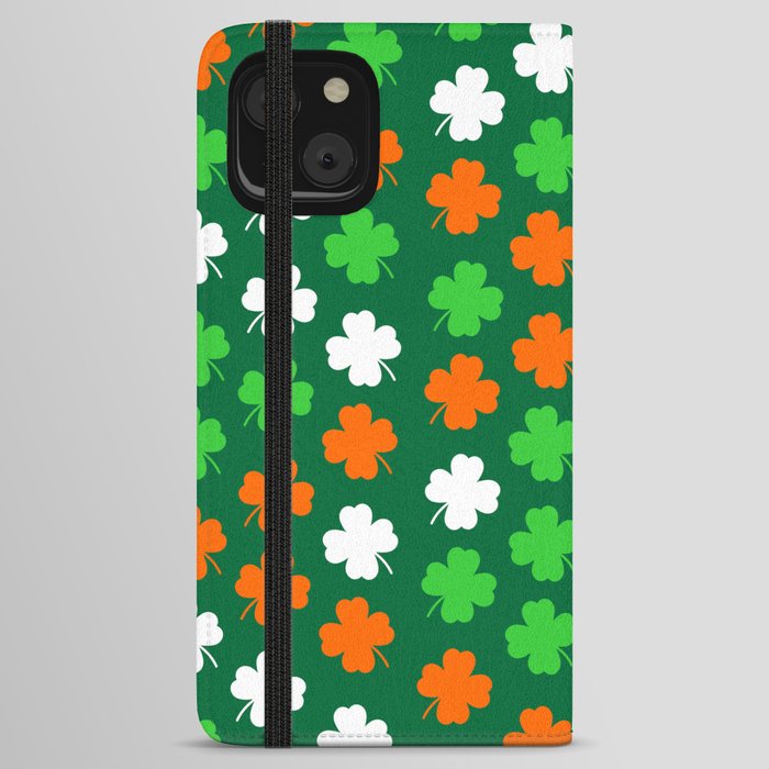 Shamrock Irish colour St Patricks Day design iPhone Wallet Case