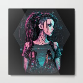 gamer girl on action trial graphic. in a scifi design figure. Metal Print | Savagegirls, Girlillustrations, Actiongirls, Cyberpunkgirl, Actionstyle, Combatjourney, Futuristicgirl, Actionlover, Actionmovies, Graphicdesign 