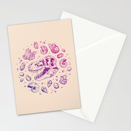 Geo-rex Vortex | Magenta & Purple Ombré Stationery Cards
