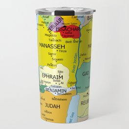 Map of Twelve Tribes of Israel from 1200 to 1050 According to Book of Joshua Travel Mug