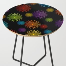 Colorful Christmas snowflakes pattern- holiday season gifts- Happy new year gifts Side Table