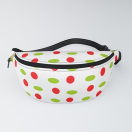 Wild polka dot 17- green and red Fanny Pack