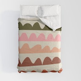 Earthy Abstract Stripes 17 Comforter