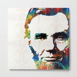 Abraham Lincoln Art - Colorful Abe - By Sharon Cummings Metal Print | Classroomart, Gift, Americanhistory, Cool, Historybuff, President, Abrahamlincoln, Abe, Presidents, Historyteacher 