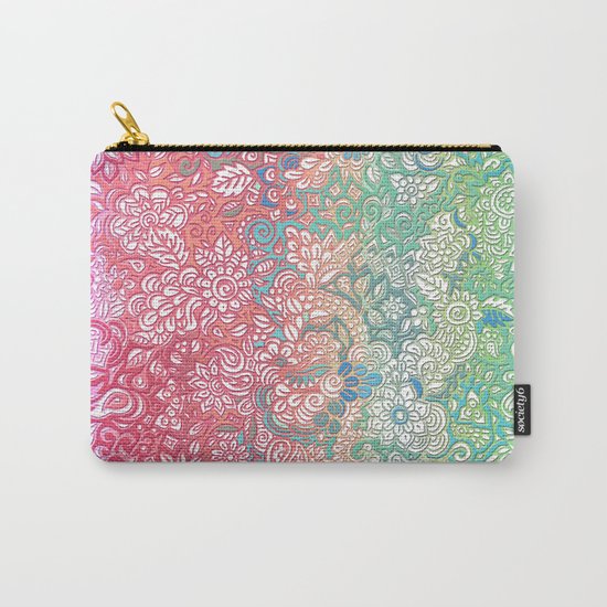 Soft Pastel Rainbow Doodle Carry-All Pouch