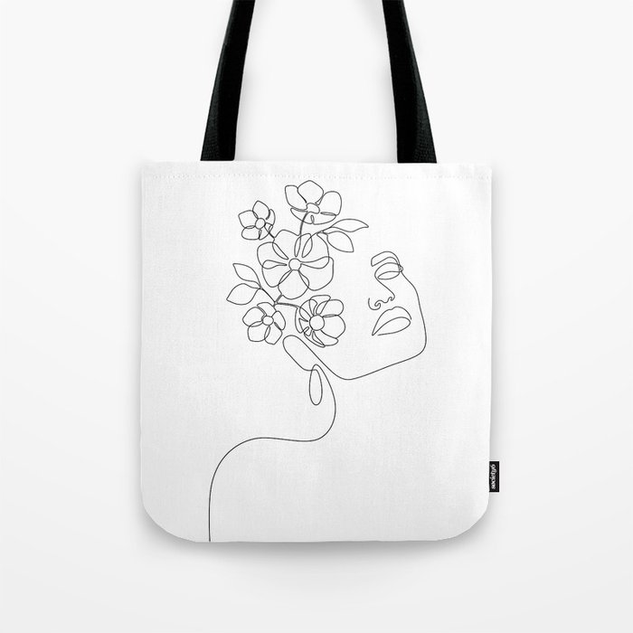 Dreamy Girl Bloom Tote Bag by Explicit Design Society6
