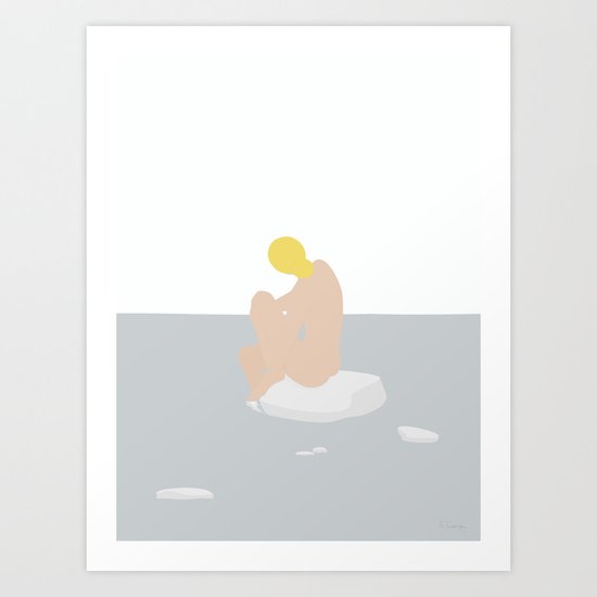 KVINDE PÅ HAVET No.01 Art Print