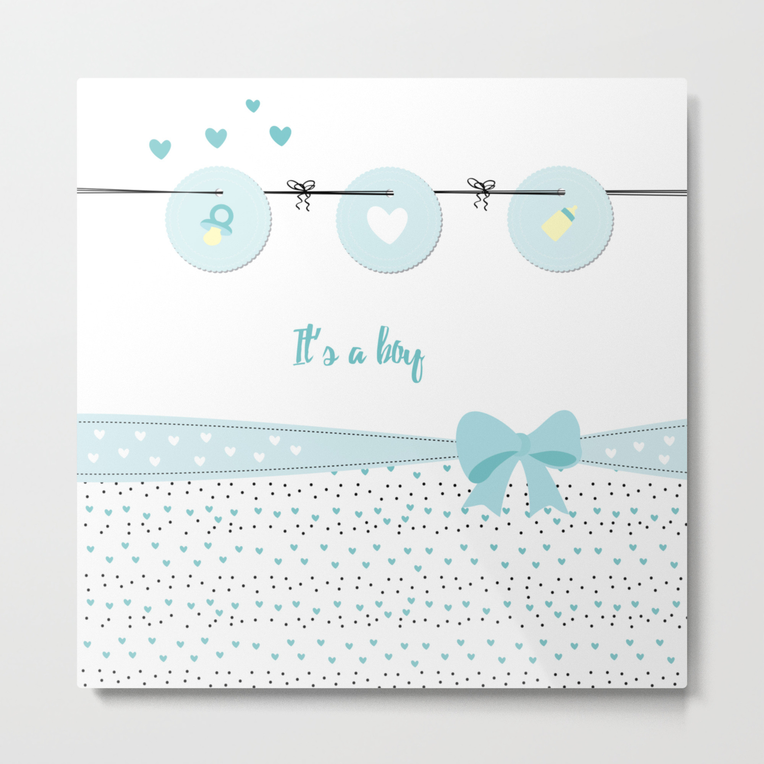 Baby Boy Background Metal Print By Justynapszczolka Society6