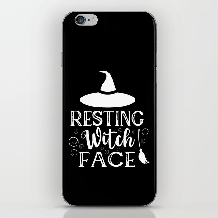 Resting Witch Face Funny Halloween Quote iPhone Skin