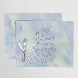 He Makes Me Lie Down In Green Pastures - Psalm 23:2~3a Placemat