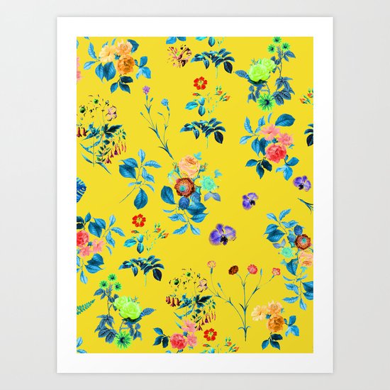 Floral Shower || #society6 #decor #buyart Art Print