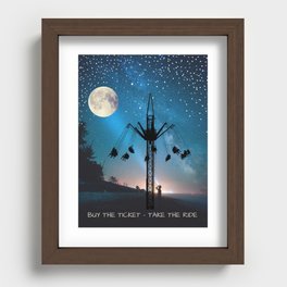 Buy The Ticket - Take the Ride - Surrealistic Graphic Design Recessed Framed Print