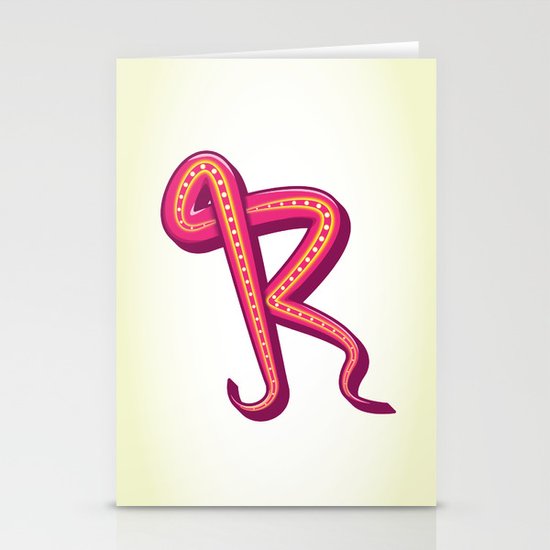 Curly R Stationery Cards