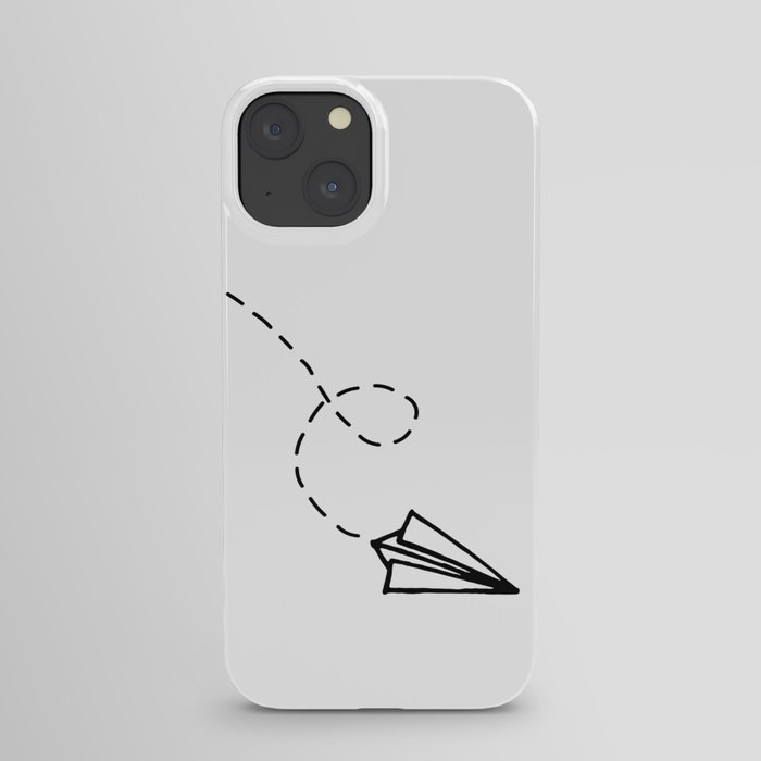 Send It // Simple Paper Airplane Drawing iPhone Case