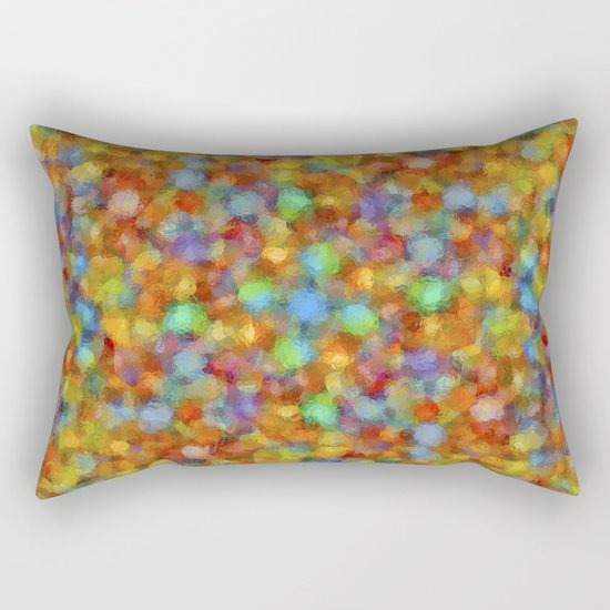 Abstract Watercolour Bubbly Pattern Rectangular Pillow