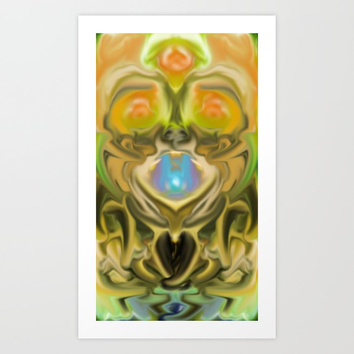 Abstract Self Portrait Age 28 Art Print By Thelungswarm
