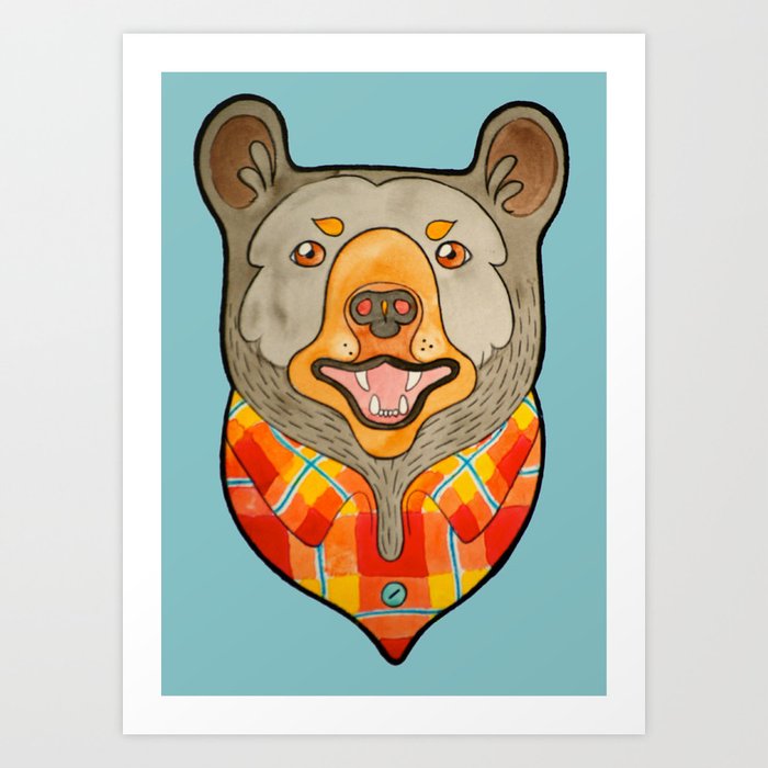 Bear Gone Fishin' Art Print