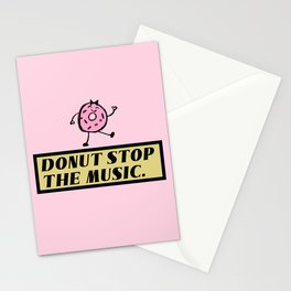 Donut Stop The Music Stationery Card