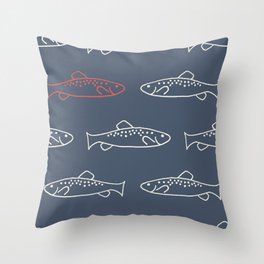 Cheeky Trout Throw Pillow