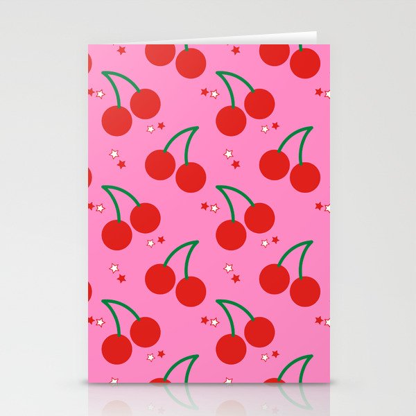 Cherry Bomb Pattern Stationery Cards