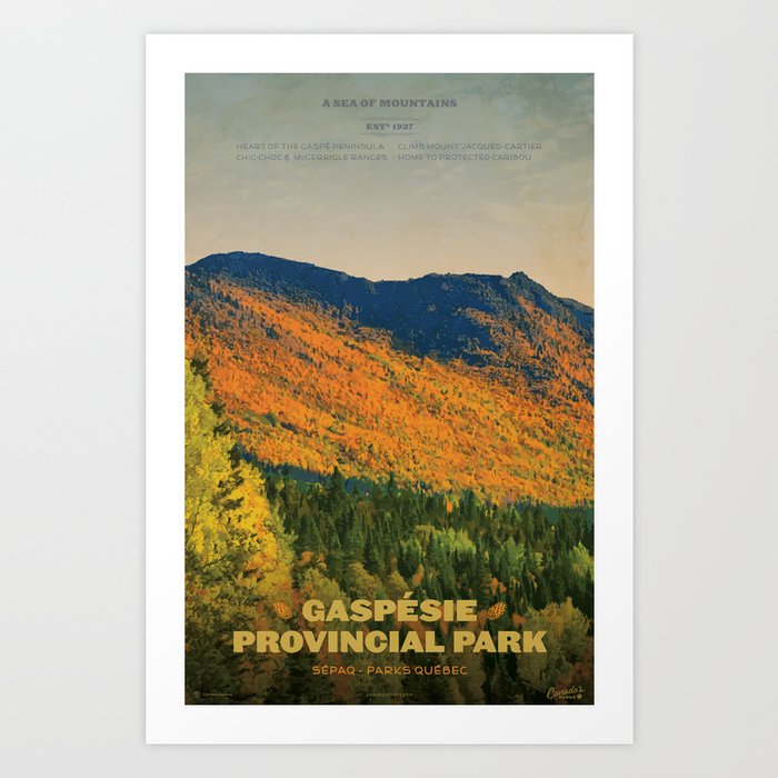 Gaspesie Provincial Park Art Print