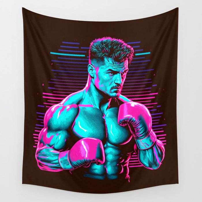 Retro Boxer Wall Tapestry