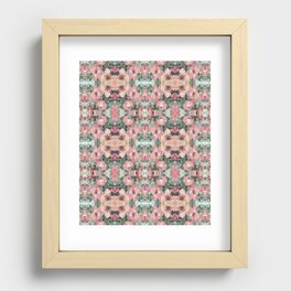 Izad Ethnic Oil Painting Abstract Recessed Framed Print