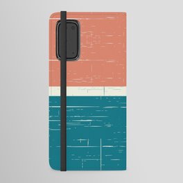 Teal and Orange Color Block Android Wallet Case