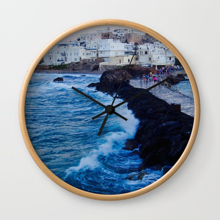 Greek Ilsand Waves Wall Clock