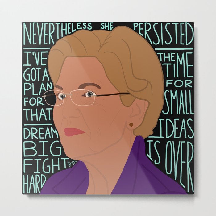 Elizabeth Warren quotes Metal Print